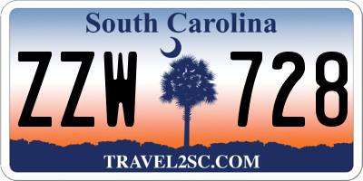 SC license plate ZZW728