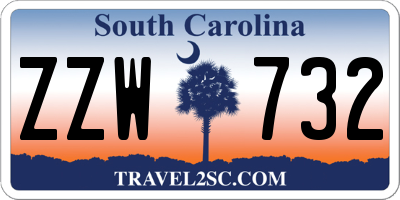 SC license plate ZZW732