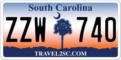 SC license plate ZZW740