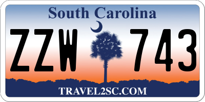 SC license plate ZZW743