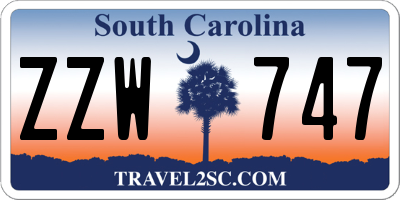 SC license plate ZZW747