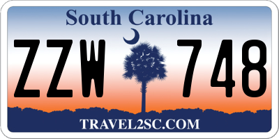 SC license plate ZZW748