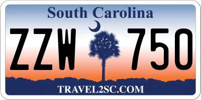 SC license plate ZZW750