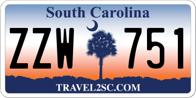 SC license plate ZZW751