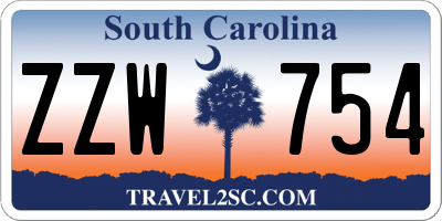 SC license plate ZZW754