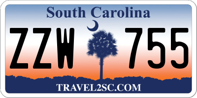 SC license plate ZZW755