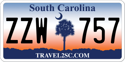 SC license plate ZZW757