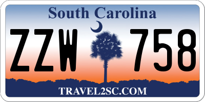 SC license plate ZZW758