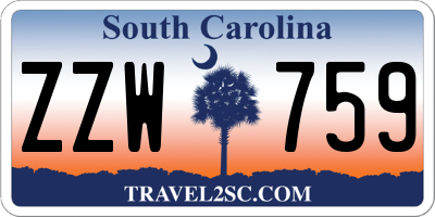 SC license plate ZZW759