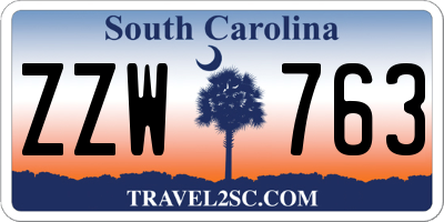 SC license plate ZZW763