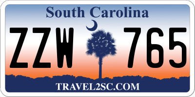 SC license plate ZZW765