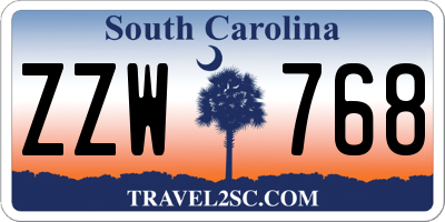 SC license plate ZZW768