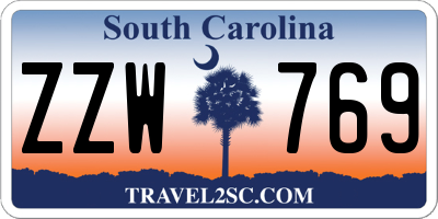 SC license plate ZZW769