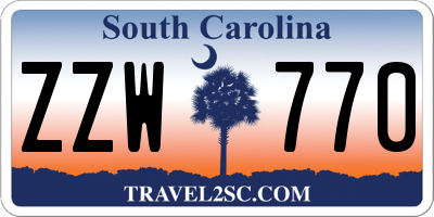 SC license plate ZZW770