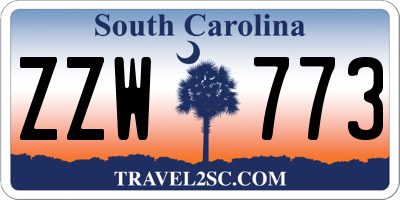 SC license plate ZZW773