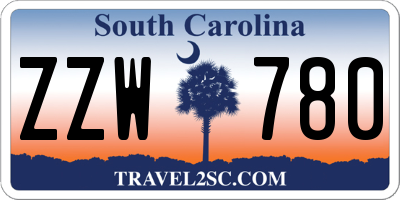 SC license plate ZZW780