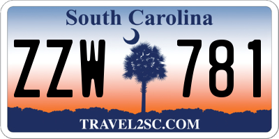 SC license plate ZZW781