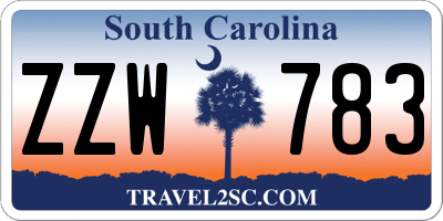 SC license plate ZZW783