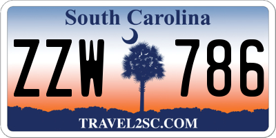 SC license plate ZZW786