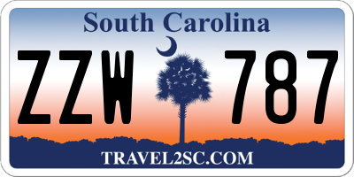 SC license plate ZZW787