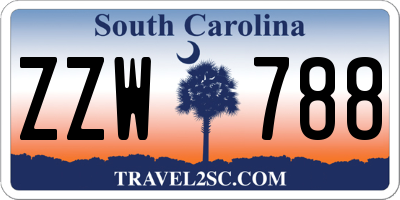 SC license plate ZZW788