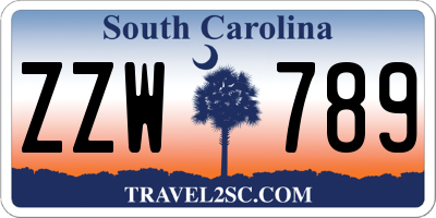 SC license plate ZZW789