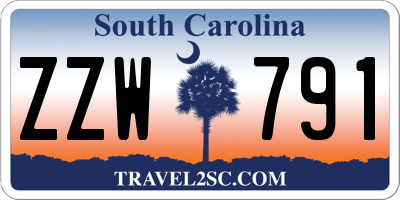 SC license plate ZZW791