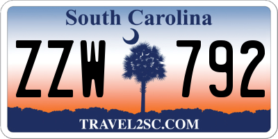 SC license plate ZZW792