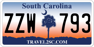 SC license plate ZZW793