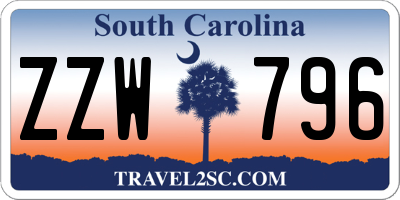 SC license plate ZZW796