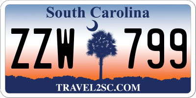 SC license plate ZZW799