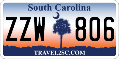 SC license plate ZZW806