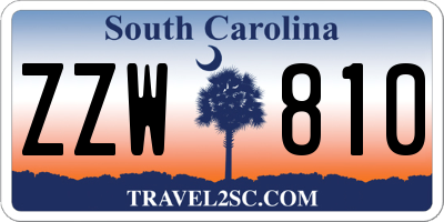 SC license plate ZZW810