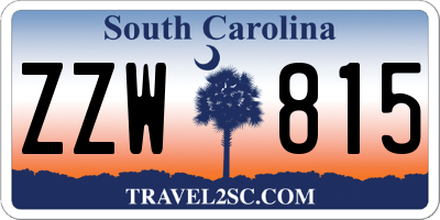 SC license plate ZZW815