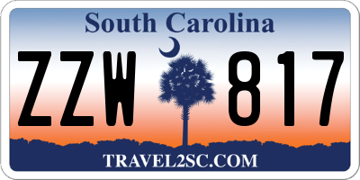 SC license plate ZZW817