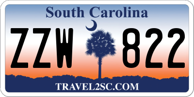 SC license plate ZZW822