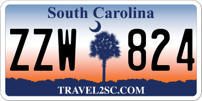 SC license plate ZZW824