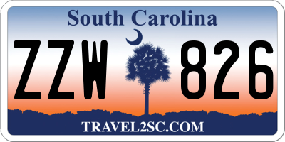 SC license plate ZZW826