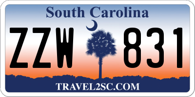 SC license plate ZZW831