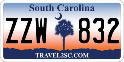 SC license plate ZZW832