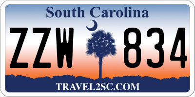 SC license plate ZZW834