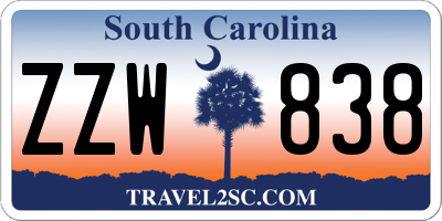 SC license plate ZZW838
