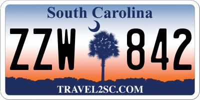 SC license plate ZZW842