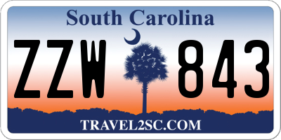 SC license plate ZZW843