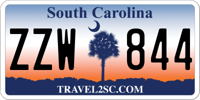 SC license plate ZZW844