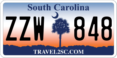 SC license plate ZZW848