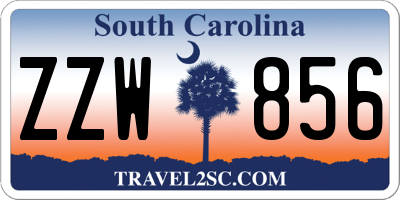 SC license plate ZZW856