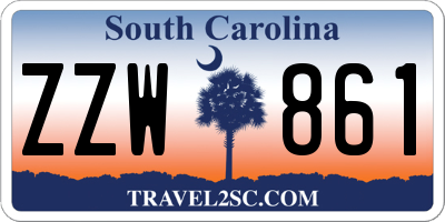 SC license plate ZZW861