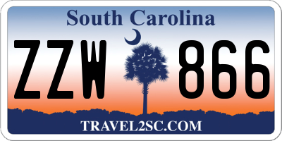 SC license plate ZZW866