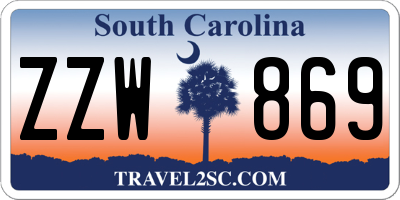 SC license plate ZZW869